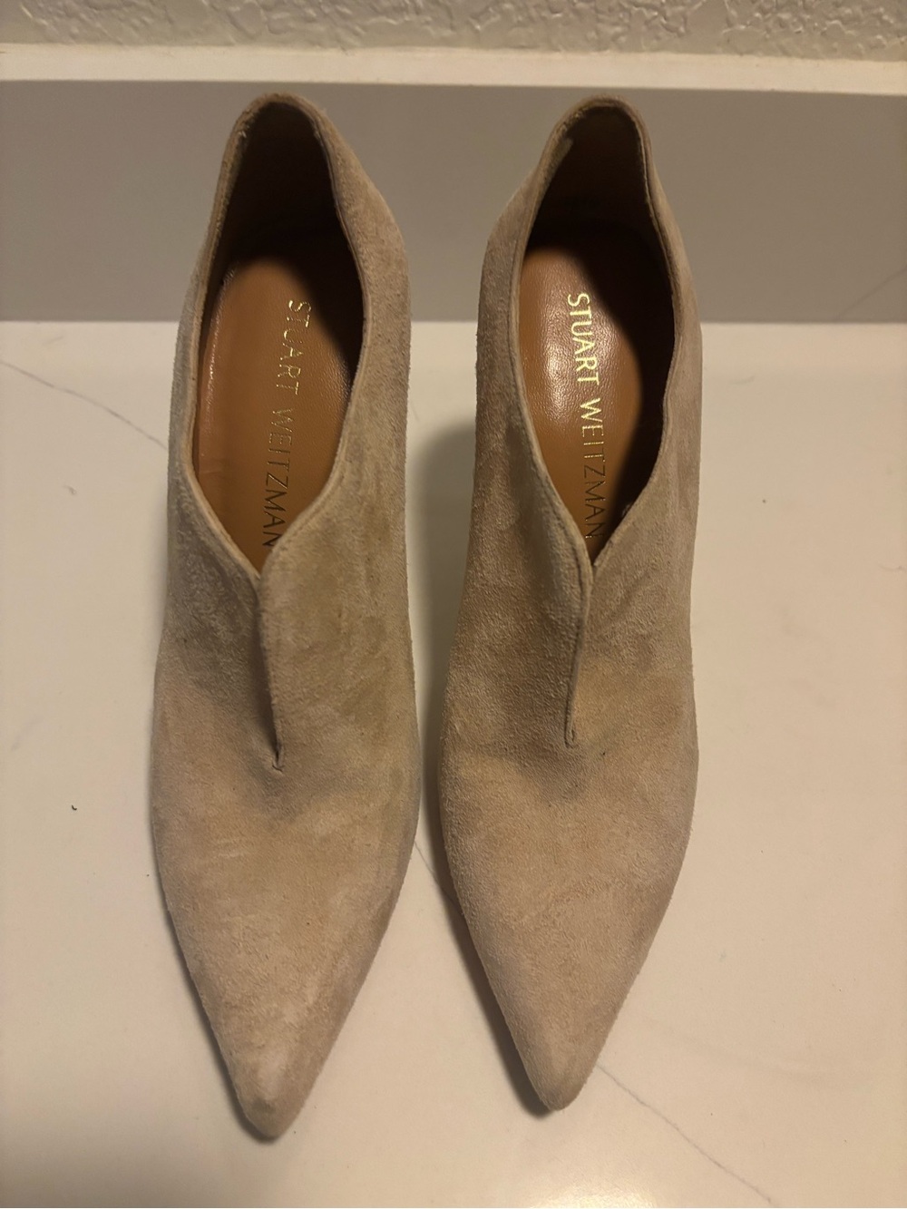 Stuart Weitzman Rhythm Split Suede High Booties